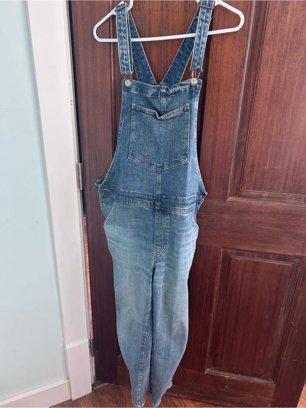 Old Navy Men's Blue Denim Relaxed Overalls - Picture 1 of 6